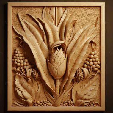 Patterns and decorations Maize 1 3d model